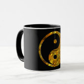 Yin & Yang GOLD | zwart Mok (Voorkant links)