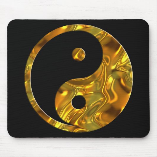 Yin & Yang GOLD | zwart Muismat (Voorkant)