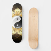 Yin Yang Golden Lotus Persoonlijk Skateboard (Voorkant)
