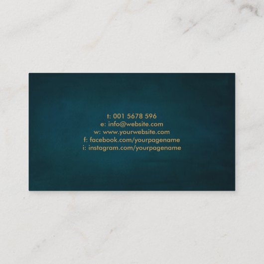 Yin Yang - Golden Tree Branch Visitekaartje (Achterkant)