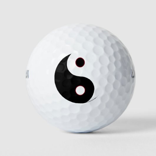 Yin Yang Golfballs Golfballen (Voorkant)