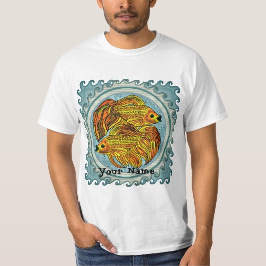 Yin Yang Goudvis T-shirt (Voorkant)