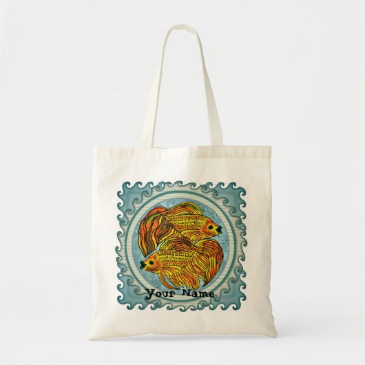 Yin Yang Goudvis Tote Bag (Voorkant)