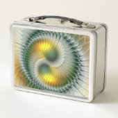 Yin Yang Green Yellow Abstract Colorful Fractal (Achterkant)