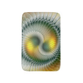 Yin Yang Green Yellow Abstract Colorful Fractal Badmat (Voorkant Verticaal)