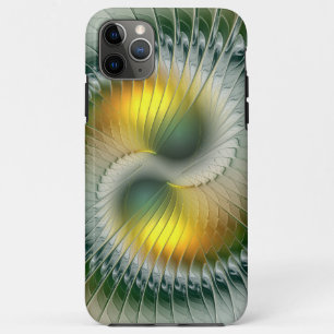 Yin Yang Green Yellow Abstract Colorful Fractal Case-Mate iPhone Case