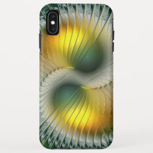 Yin Yang Green Yellow Abstract Colorful Fractal Case-Mate iPhone Case