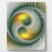 Yin Yang Green Yellow Abstract Colorful Fractal Fotoplaat (Voorkant)