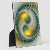 Yin Yang Green Yellow Abstract Colorful Fractal Fotoplaat (Zijkant)