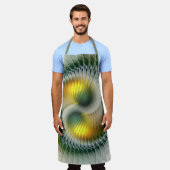 Yin Yang Green Yellow Abstract Colorful Fractal Schort (Gedragen)