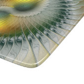 Yin Yang Green Yellow Abstract Colorful Fractal Snijplank (Hoek)