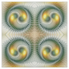 Yin Yang Green Yellow Abstract Colorful Fractal Stof