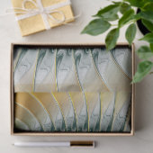 Yin Yang Green Yellow Abstract Colorful Fractal Tissuepapier (Geschenk)