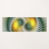 Yin Yang Green Yellow Abstract Colorful Fractal Yogamat (Voorkant (horizontaal))