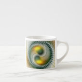 Yin Yang Green Yellow Abstract Fractal Art Name Espresso Kop (Rechts)
