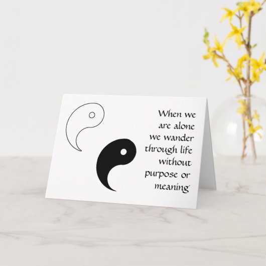 YIN YANG GREETING CARD DESIGN KAART (Gele Bloem)