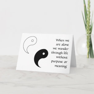 YIN YANG GREETING CARD DESIGN KAART
