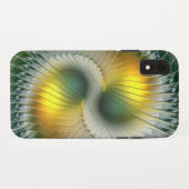 Yin Yang Groen Geel Abstract Kleurrijke Fractal Case-Mate iPhone Case (Achterkant (horizontaal))