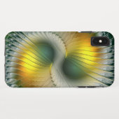 Yin Yang Groen Geel Abstract Kleurrijke Fractal Case-Mate iPhone Case (Achterkant (horizontaal))
