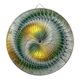 Yin Yang Groen Geel Abstract Kleurrijke Fractal Dartbord