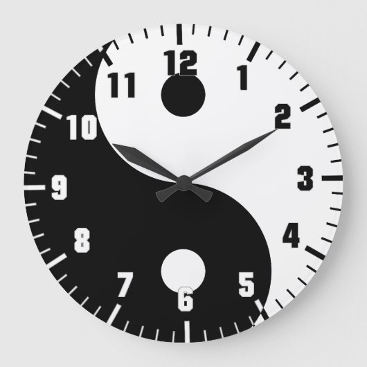 yin yang grote klok (Voorkant)