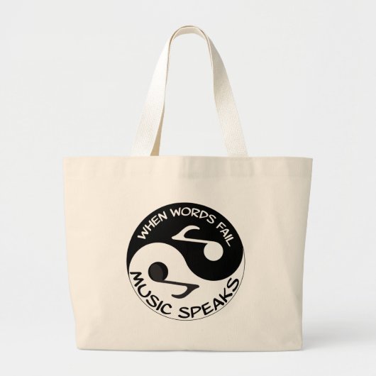 Yin yang grote tote bag (Voorkant)