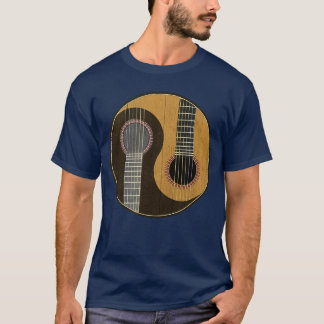 Yin Yang Guitarist Cool Musician Music Lover Guita T-shirt