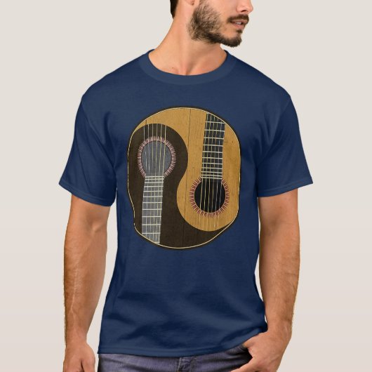 Yin Yang Guitarist Cool Musician Music Lover Guita T-shirt (Voorkant)