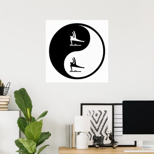 Yin Yang Gymnastics Poster (Thuiskantoor)