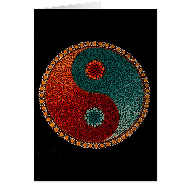Yin Yang Hand Painted Mandala (Voorkant)
