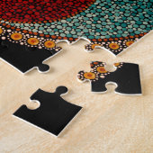 Yin Yang Hand Painted Mandala Legpuzzel (Zijkant)