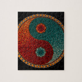 Yin Yang Hand Painted Mandala Legpuzzel