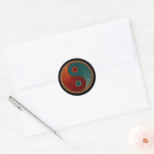 Yin Yang Hand Painted Mandala Ronde Sticker (Envelop)