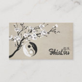 Yin Yang Hands Sakura Tree Branch Visitekaartje (Voorkant)