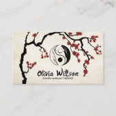 Yin Yang Hands Sakura Tree Visitekaartje (Voorkant)