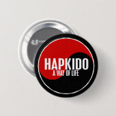 Yin Yang HAPKIDO 1 Ronde Button 5,7 Cm (Voorkant /achterkant)