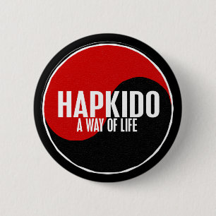 Yin Yang HAPKIDO 1 Ronde Button 5,7 Cm