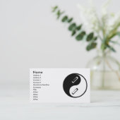 Yin Yang Harmonica Visitekaartje (Staand voorkant)