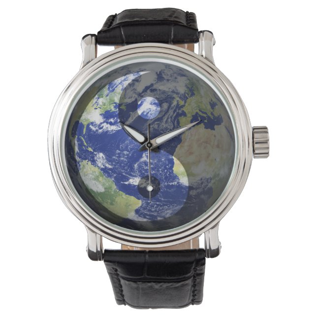 Yin-Yang Harmonie op Onze Planeet Horloge (Voorkant)