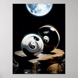 Yin Yang Harmony: buitenaards evenwicht Poster