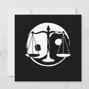 Yin Yang Harmony Lawyer Libra Zodiac Sign Zen Gift Kaart