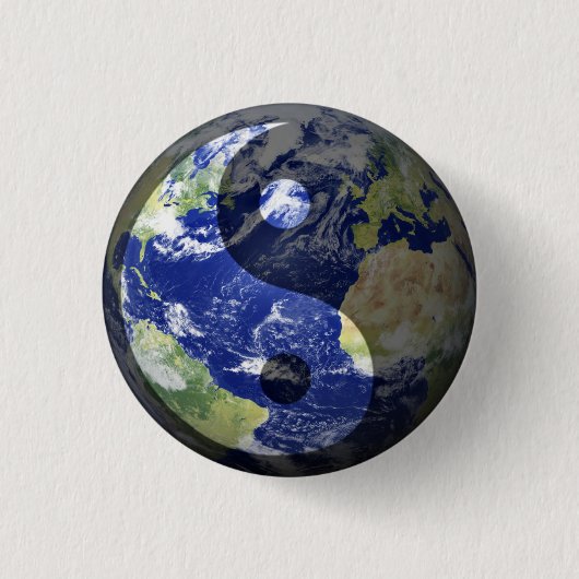 Yin-Yang Harmony op onze planeet Ronde Button 3,2 Cm (Voorkant)