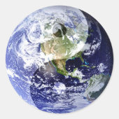 Yin-Yang Harmony op Onze Planeet Ronde Sticker (Voorkant)