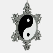 Yin Yang Harmony Tin Sneeuwvlok Ornament (Links)