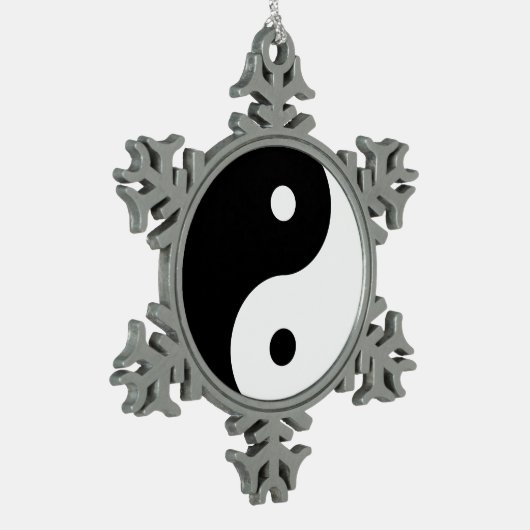 Yin Yang Harmony Tin Sneeuwvlok Ornament (Links)