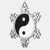 Yin Yang Harmony Tin Sneeuwvlok Ornament (Rechts)