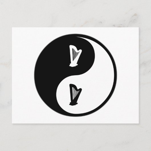 Yin Yang Harp Briefkaart (Voorkant)