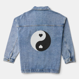  yin yang hart valentijnen denim jacket