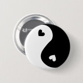 Yin Yang harten ontwerp Ronde Button 5,7 Cm (Voorkant /achterkant)