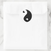 Yin Yang harten ontwerp Ronde Sticker (Tas)